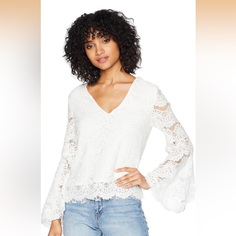 MINKPINK White Lace Blouse